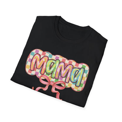 Mama Balloon Graphic Tee — Colorful Pastel Celebration Shirt for Moms