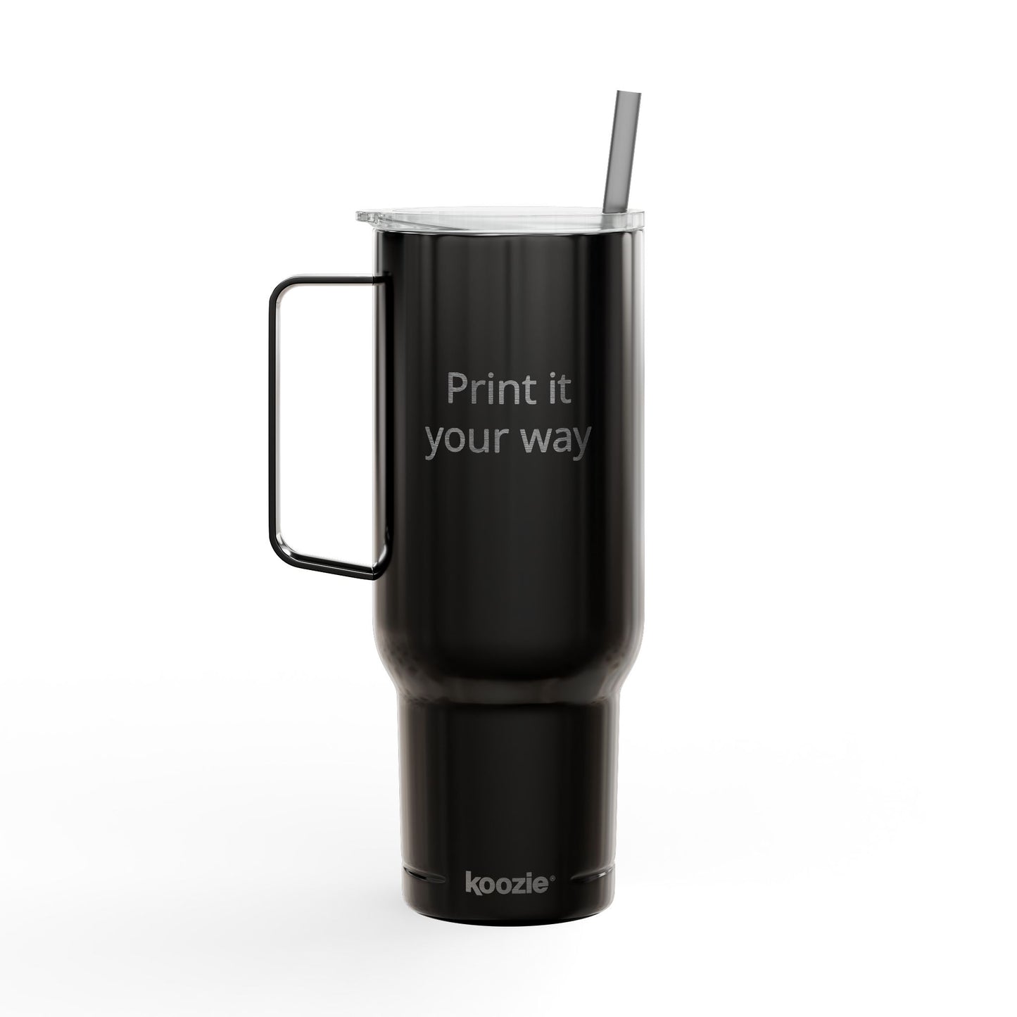 40oz Engraved Insulated Tumbler with Lid & Straw — Customizable Travel Mug