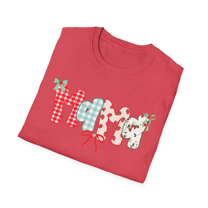 Mama Patterned Patchwork T-Shirt — Floral & Gingham "Mama" Design, Cute Mother's Day Gift