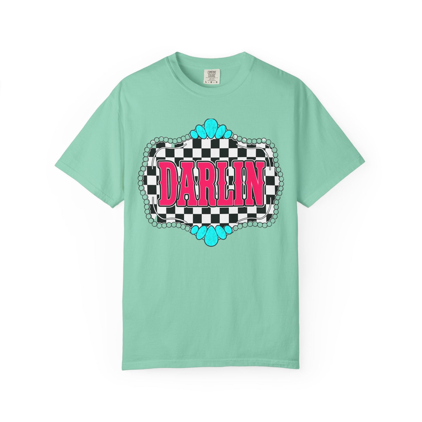 Darlin' Checkerboard Graphic T-Shirt