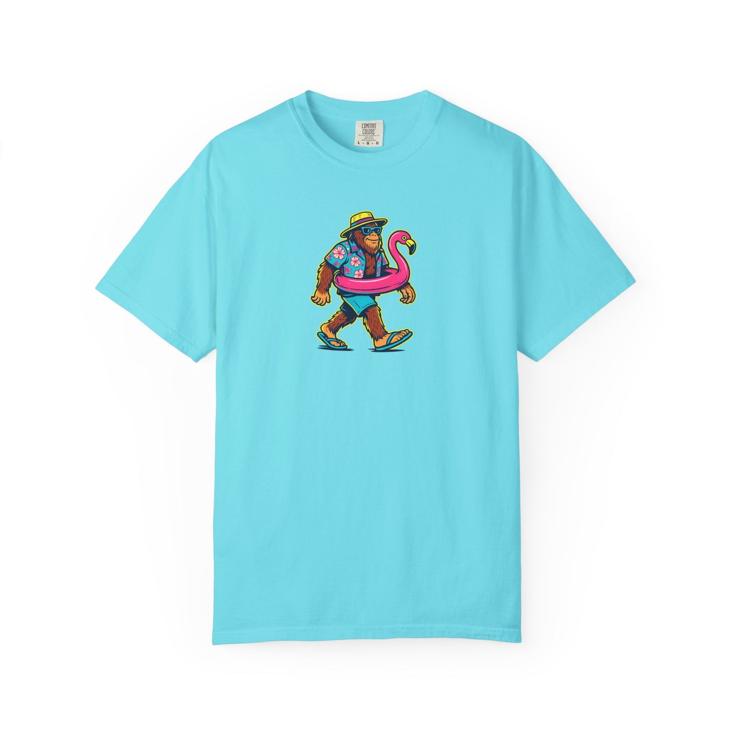 Vacation Bear T-Shirt — Tropical Bear with Flamingo Float Graphic