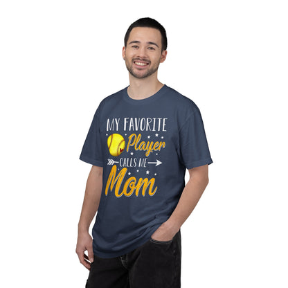 Softball Mom T-Shirt – “My Favorite Player Calls Me Mom” Graphic Tee