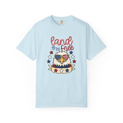 Land of the Free Eagle T-Shirt — Patriotic 4th of July American Flag Design