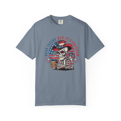 Patriotic Skeleton 'Dead Inside But It's Freedom' T-Shirt