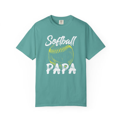 Softball Papa T-Shirt — Daddy Coach Dad Gift