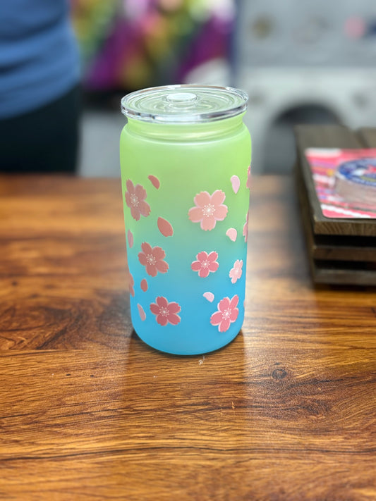 Flower power 16oz tumbler