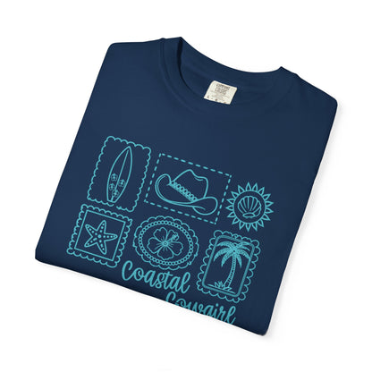 Coastal Cowgirl T-Shirt — Beachy Surf & Western Stamp Graphic Tee
