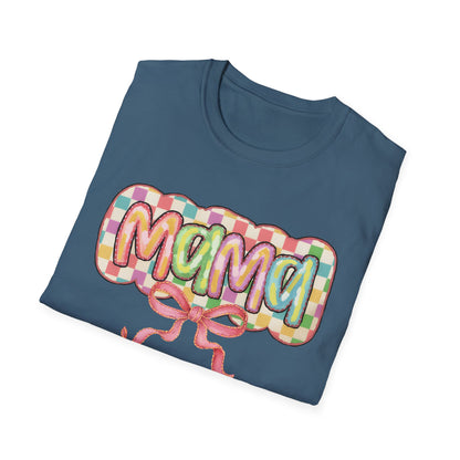 Mama Balloon Graphic Tee — Colorful Pastel Celebration Shirt for Moms