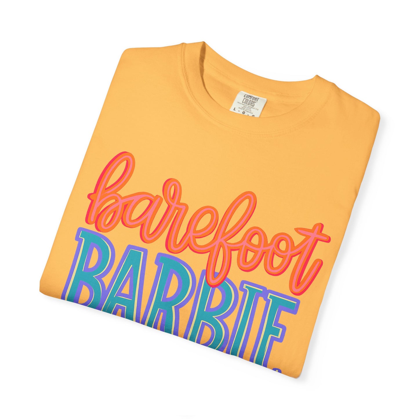 Barefoot Barbie T-Shirt — Retro Colorblock Graphic Tee