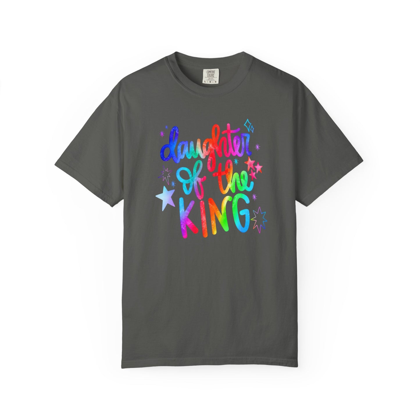 Daughter of the King T-Shirt — Colorful Faith Graphic Tee