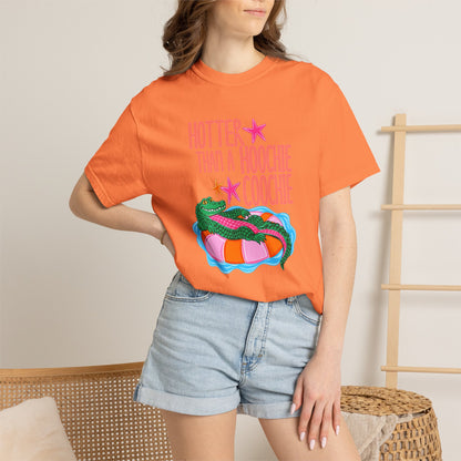 T-Shirt — "Hotter Than a Hoochie Coochie" Gator Pool Graphic Tee