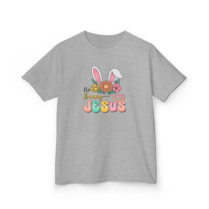 Kids Tee — "Hippie Bunny Jesus" Pastel Easter Graphic