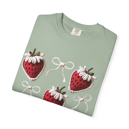Crochet Strawberries and Bows T-shirt