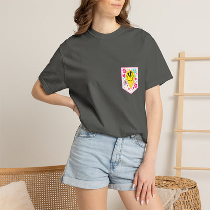 Social Moms Club T-Shirt — Colorful Retro Pocket Graphic Tee