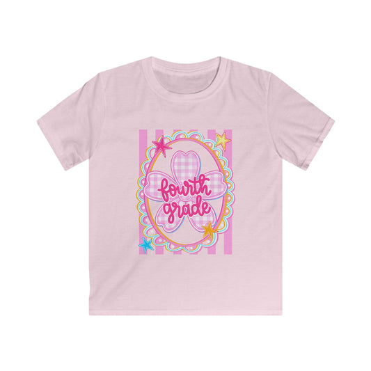 Fourth Grade Kids Tee — Cute Pink School Shirt for Back to School