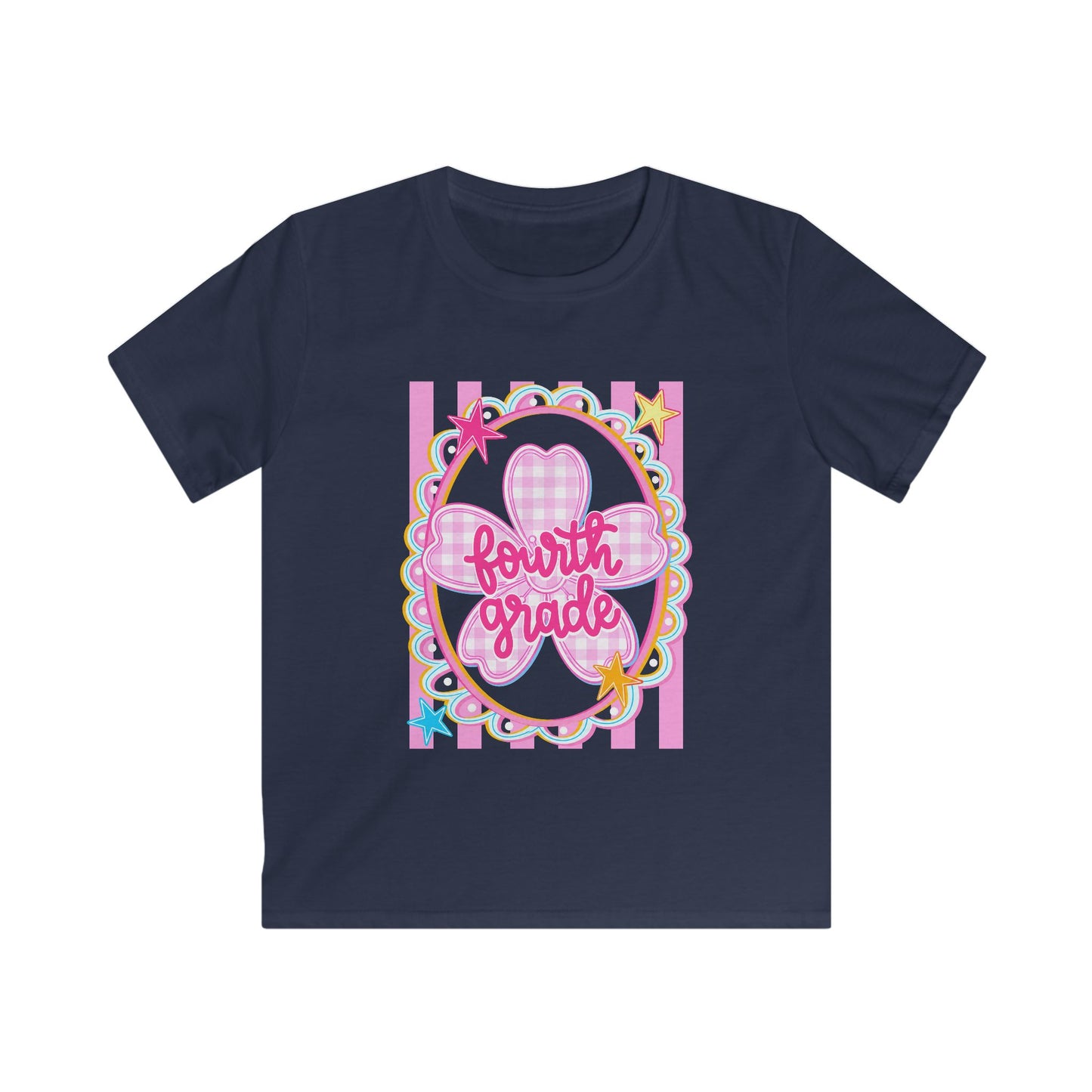 Fourth Grade Kids Tee — Cute Pink School Shirt for Back to School