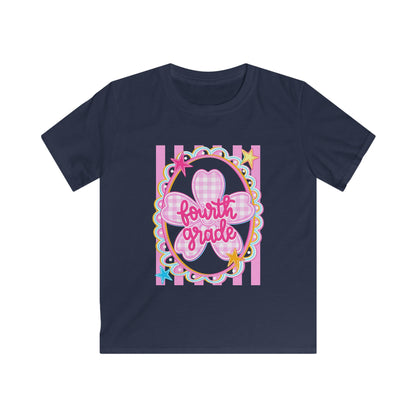 Fourth Grade Kids Tee — Cute Pink School Shirt for Back to School