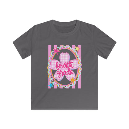 Fourth Grade Kids Tee — Cute Pink School Shirt for Back to School