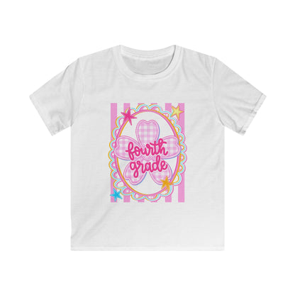 Fourth Grade Kids Tee — Cute Pink School Shirt for Back to School