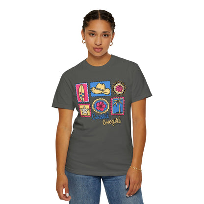 Coastal Cowgirl Graphic T-Shirt — Retro Beach Icons Tee