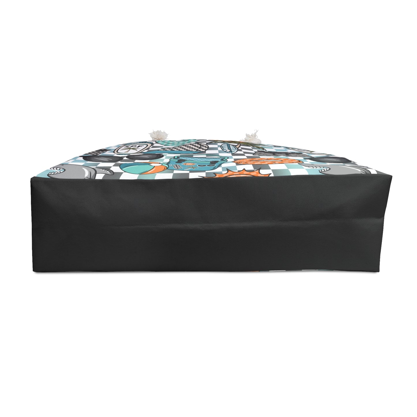 Beach Weekender Bag — Summer Travel Tote with Sunscreen, Sunglasses & Float Pattern