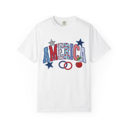 America Graphic T-Shirt — Patriotic Stars & Stripes Tee