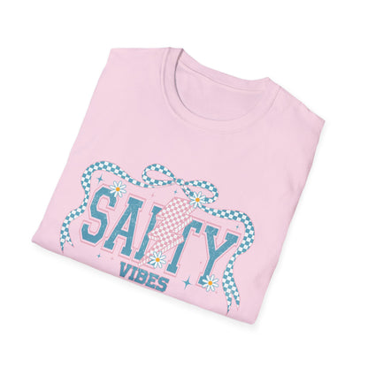 Salty Vibes Beach T-Shirt — Retro Seashell Graphic Tee