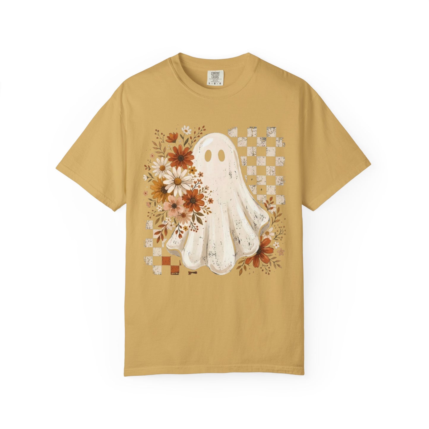Ghost & Daisies T-Shirt — Vintage Floral Halloween Tee