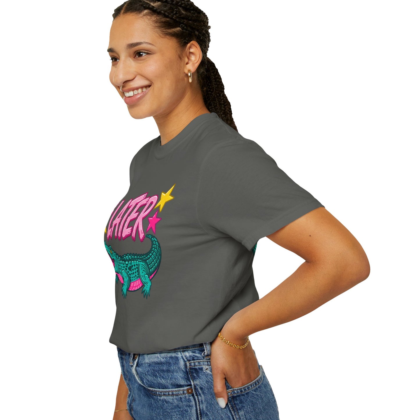 Later Gator Graphic T-Shirt — Retro Cartoon Alligator Tee