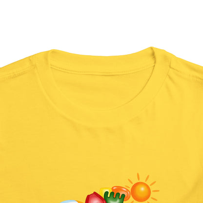 Toddler Tee — Colorful Beach Crab & Sand Pail Summer Shirt