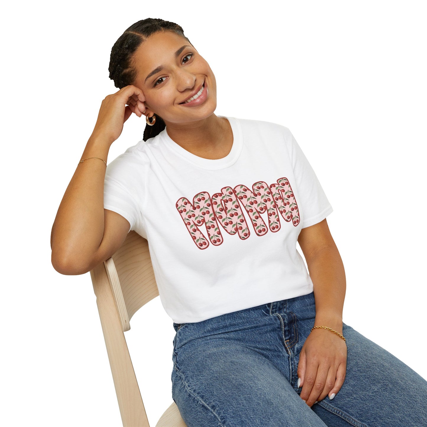 Mama Floral Band T-Shirt — Cute Mom Shirt with Pink Flower Pattern