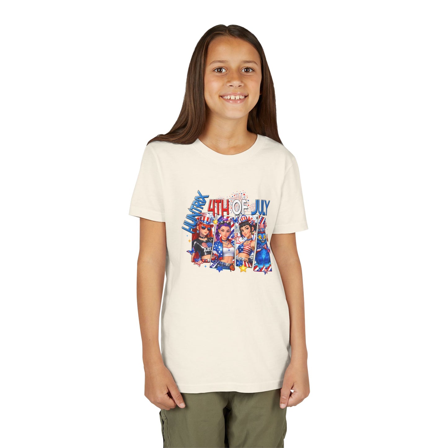 Youth Tee - 4th of July Patriotic Fireworks Graphic