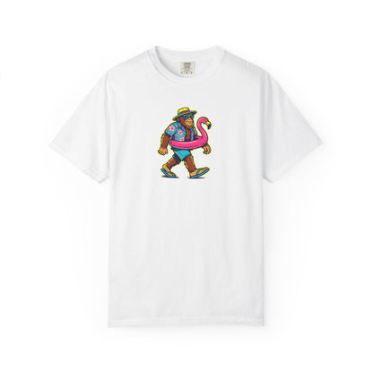 Vacation Bear T-Shirt — Tropical Bear with Flamingo Float Graphic
