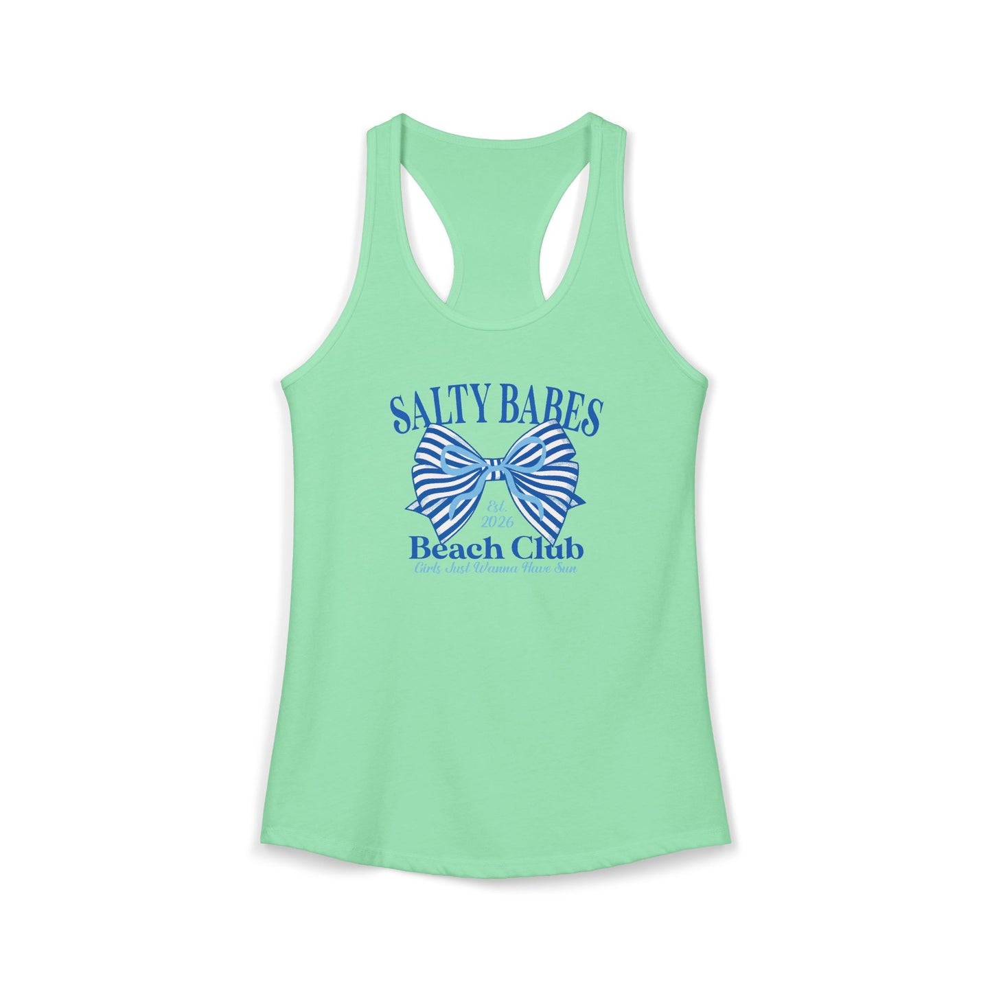 Salty babes blue Racerback Tank