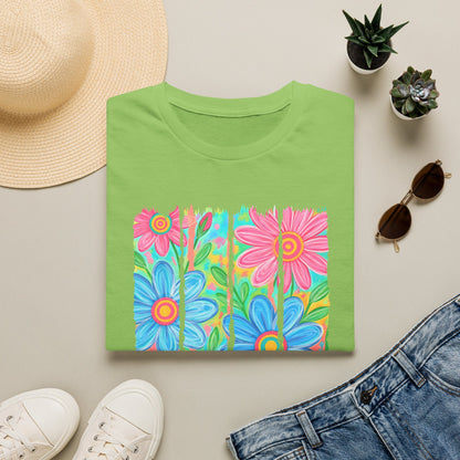 Summer vibes floral tee- Gildan softstyle