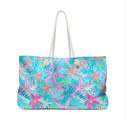 Starfish Beach Weekender Bag – Tropical Ocean Tote for Summer Getaways