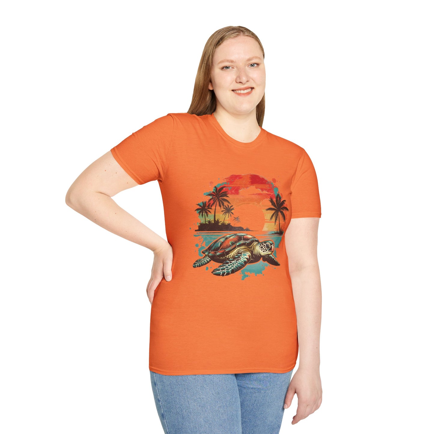 Sea Turtle Sunset T-Shirt — Tropical Beach Graphic Tee