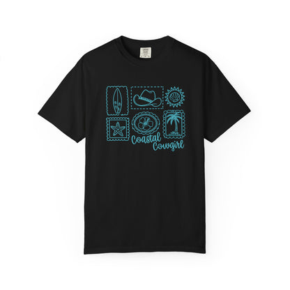 Coastal Cowgirl T-Shirt — Beachy Surf & Western Stamp Graphic Tee