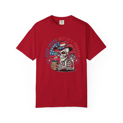 Patriotic Skeleton 'Dead Inside But It's Freedom' T-Shirt