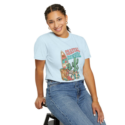 Coastal Cowgirl T-Shirt — Vintage Surf & Cactus Beach Graphic