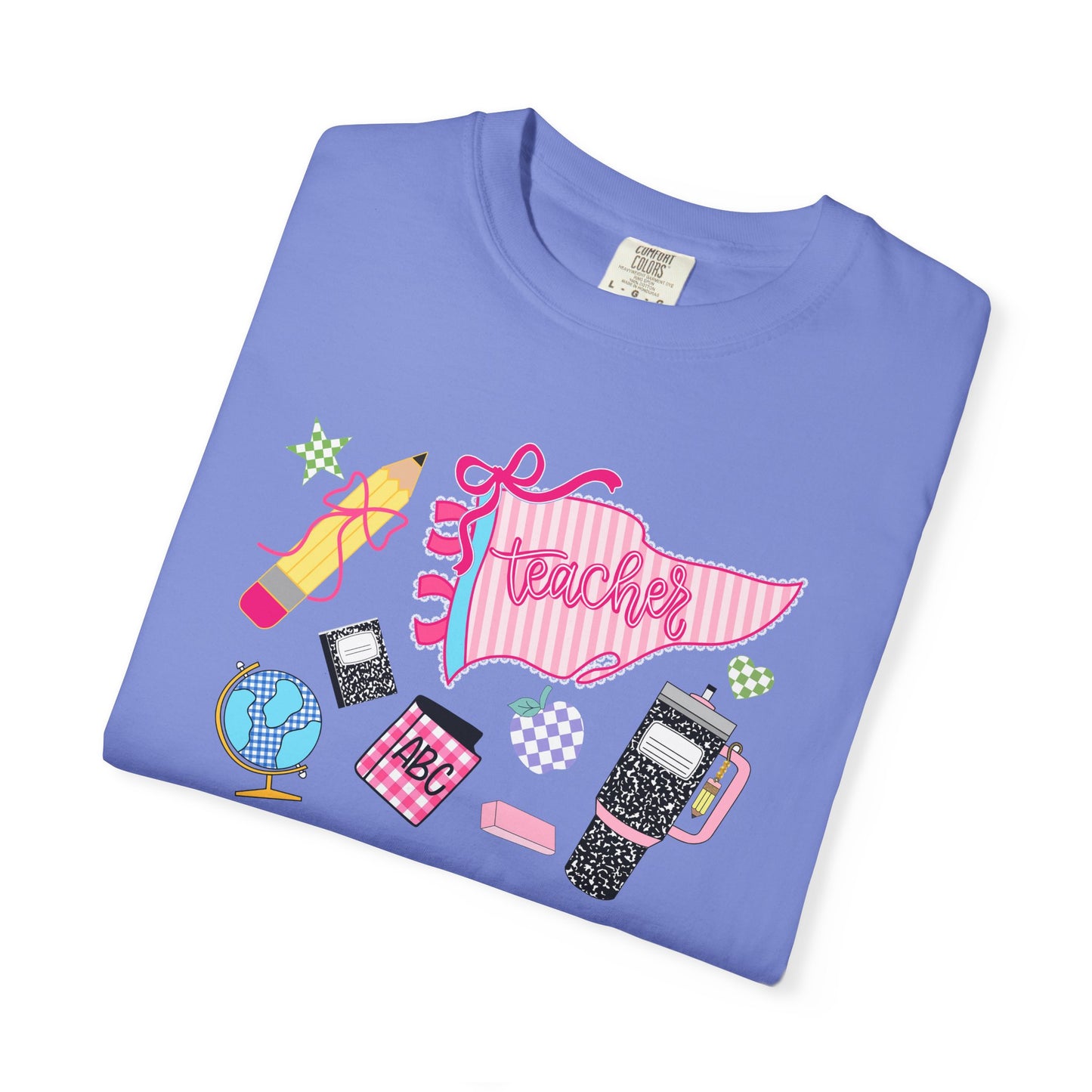 Teacher Essentials T-Shirt — Fun School Supplies Graphic
