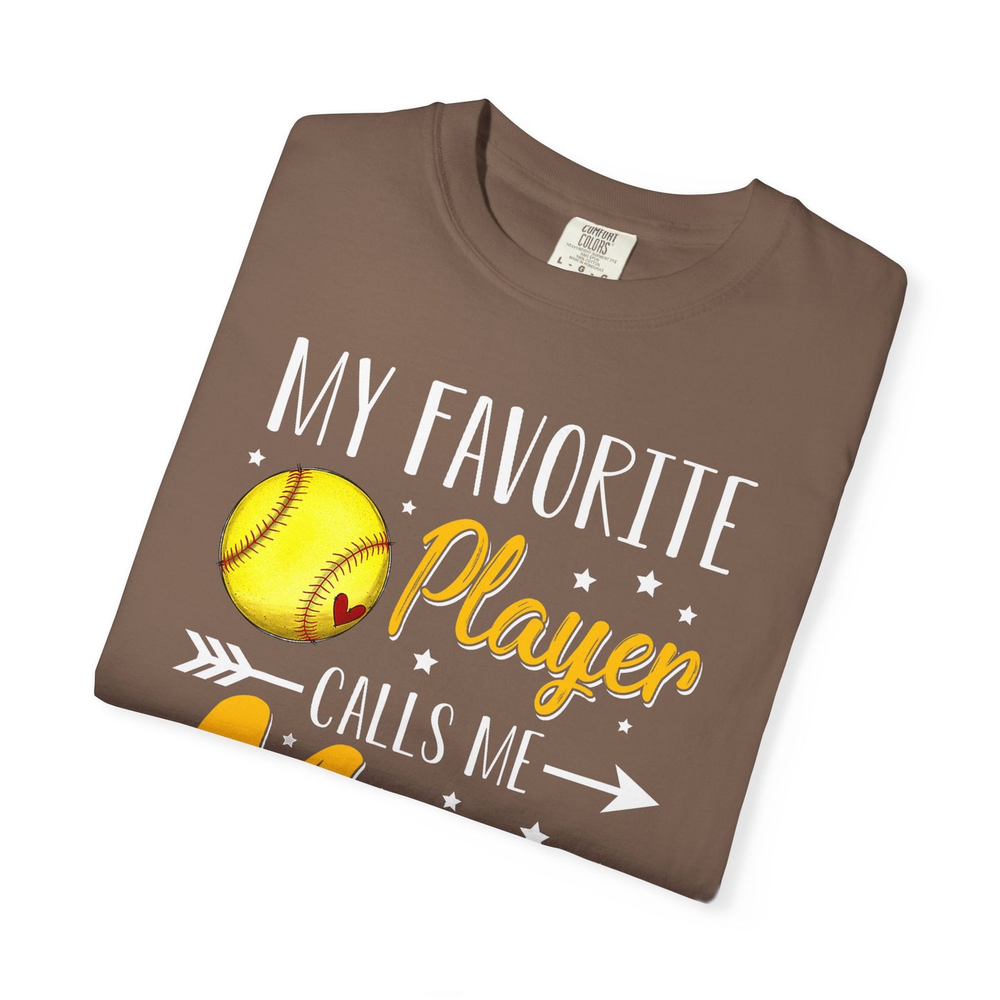 Softball Mom T-Shirt – “My Favorite Player Calls Me Mom” Graphic Tee