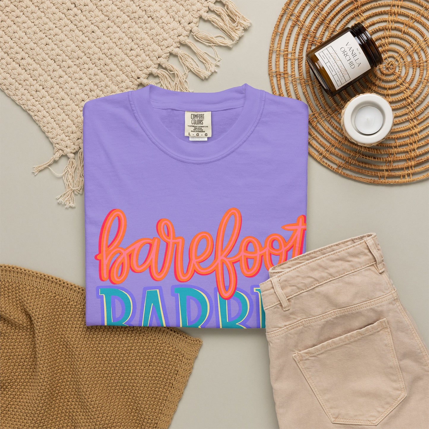 Barefoot Barbie T-Shirt — Retro Colorblock Graphic Tee