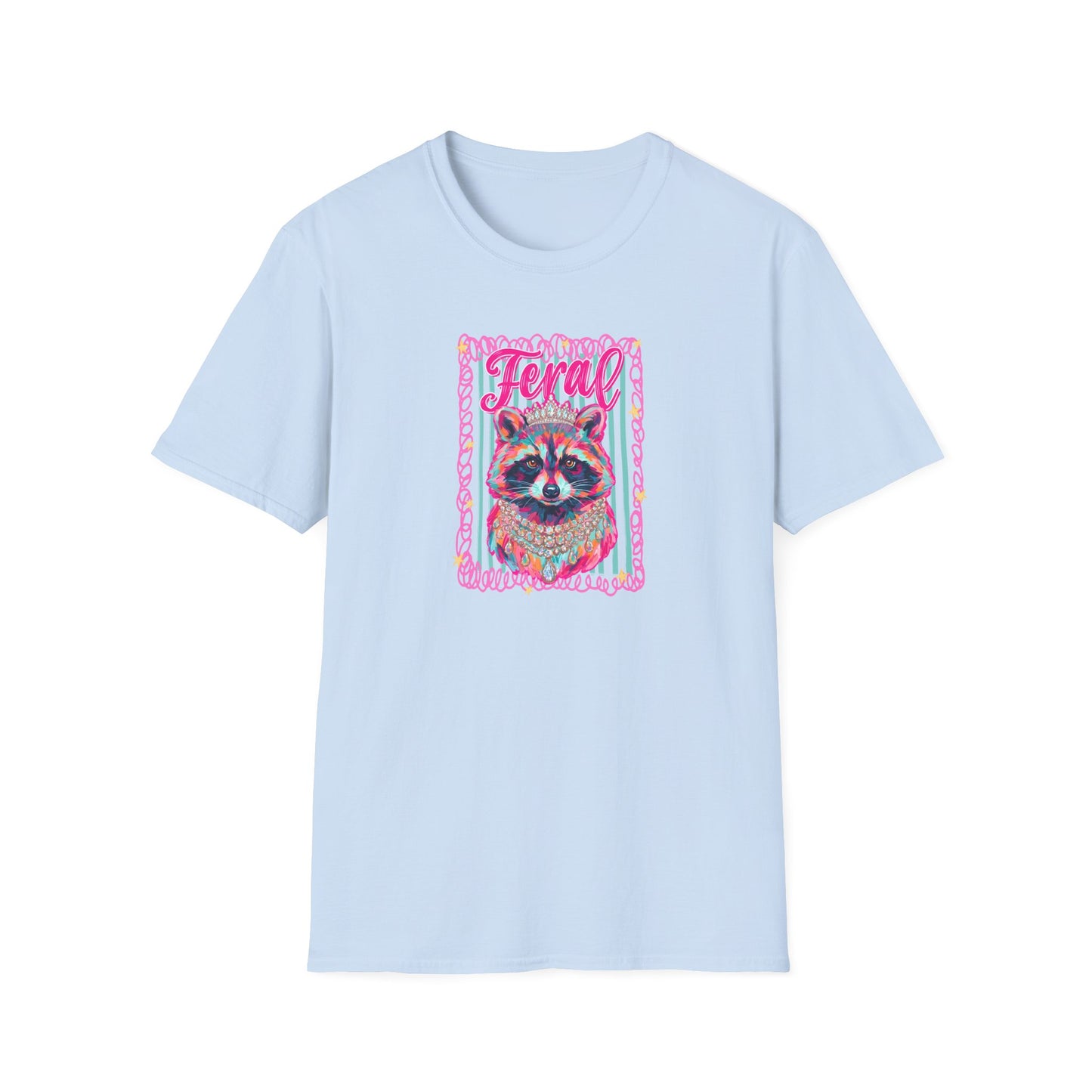 Feral Raccoon Gildan softstyle tshirt