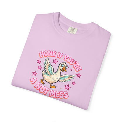 T-Shirt — 'Honk If You're A Hot Mess' Duck Graphic Tee