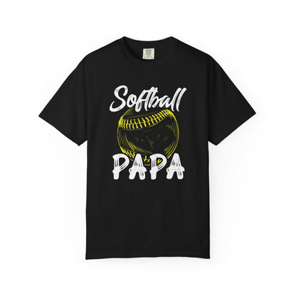 Softball Papa T-Shirt — Daddy Coach Dad Gift