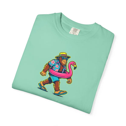 Vacation Bear T-Shirt — Tropical Bear with Flamingo Float Graphic