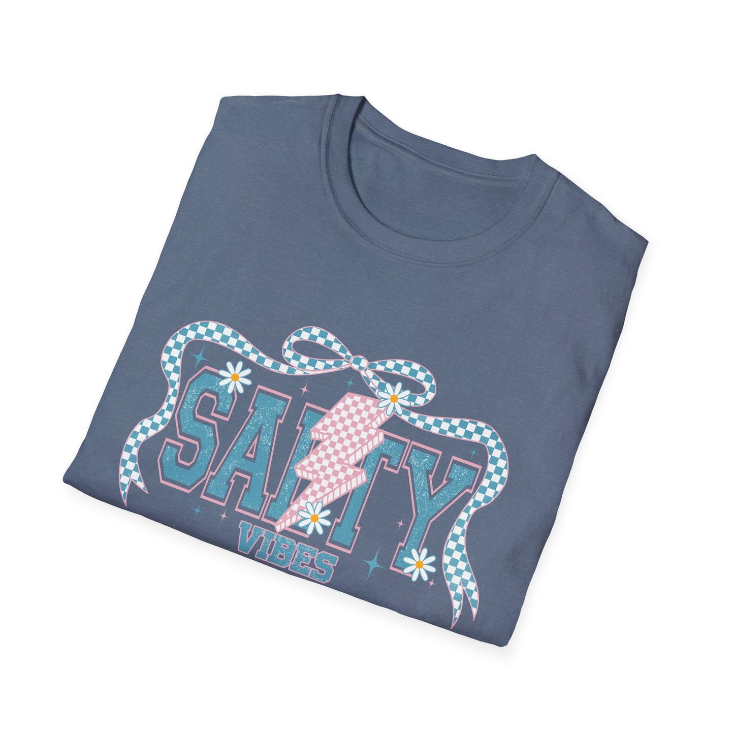 Salty Vibes Beach T-Shirt — Retro Seashell Graphic Tee