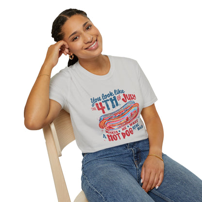 4th of July Hot Dog T-Shirt — Retro Patriotic BBQ Tee