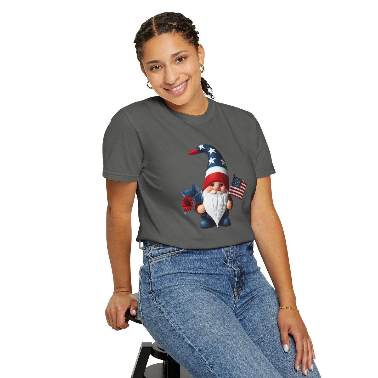 Patriotic Gnome T-Shirt — American Flag 4th of July Tee
